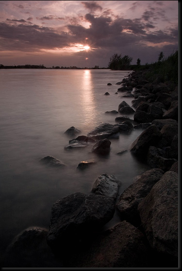 IJssel bij zonsondergang