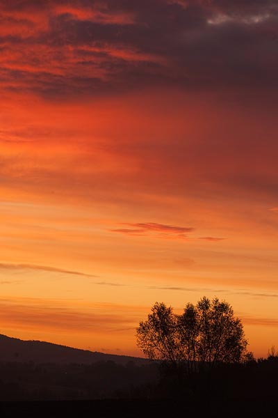 Zonsopkomst in zuid Limburg.